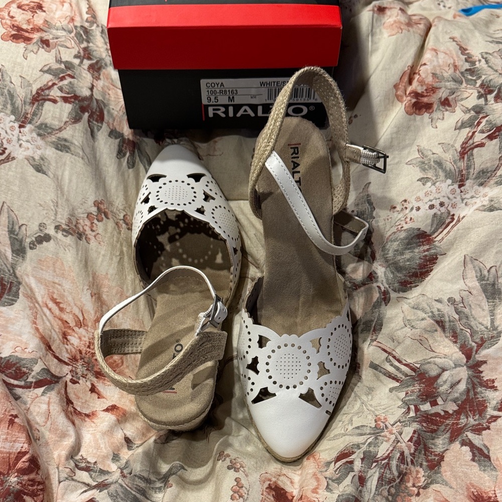 Rialto Women's White Cutout Heels